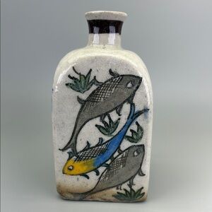 Antique Handcrafted Persian Iznik Vase